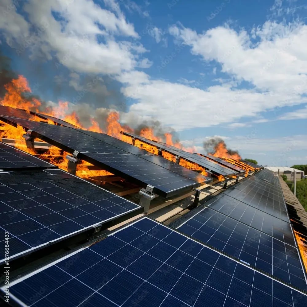 solar-panels-on-fire